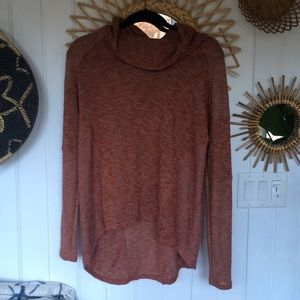 Copper colored free people lightweight sweater